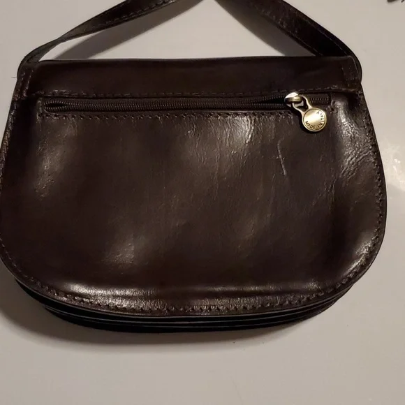Vera Pelle Made In Italy Leather Dark Brown shoulder bag. Vintage - Picture 6 of 10